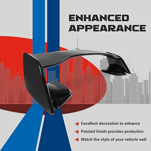 Miniatura 6 de KUAFU Alerón trasero para maletero compatible con Subaru WRX y WRX STI 2015-2021 de 4 puertas Sedan tapa trasera del maletero - Negro brillante