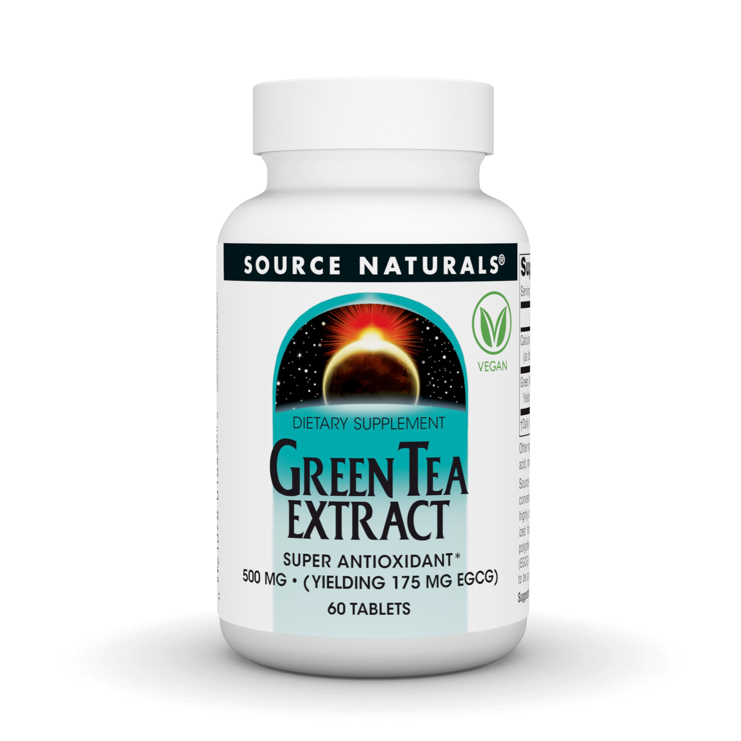 Source Naturals Green Tea Extract 500 mg Super Antioxidant* - 500 mg (Yielding 175mg EGCG) - 60 Tablets