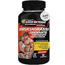 Italian Elite® Brucia Grassi Elite Extreme 240 Caps – Dimagrante, Drenante, Termogenico, Pre-Workout per Uomo e Donna. Energia, Focus e Definizione. Perdita di Peso con dieta e stile di vita sano.