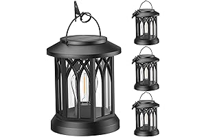WdtPro Solar Lanterns Outdoor Hanging 4 Pack for Garden Yard Patio Decor