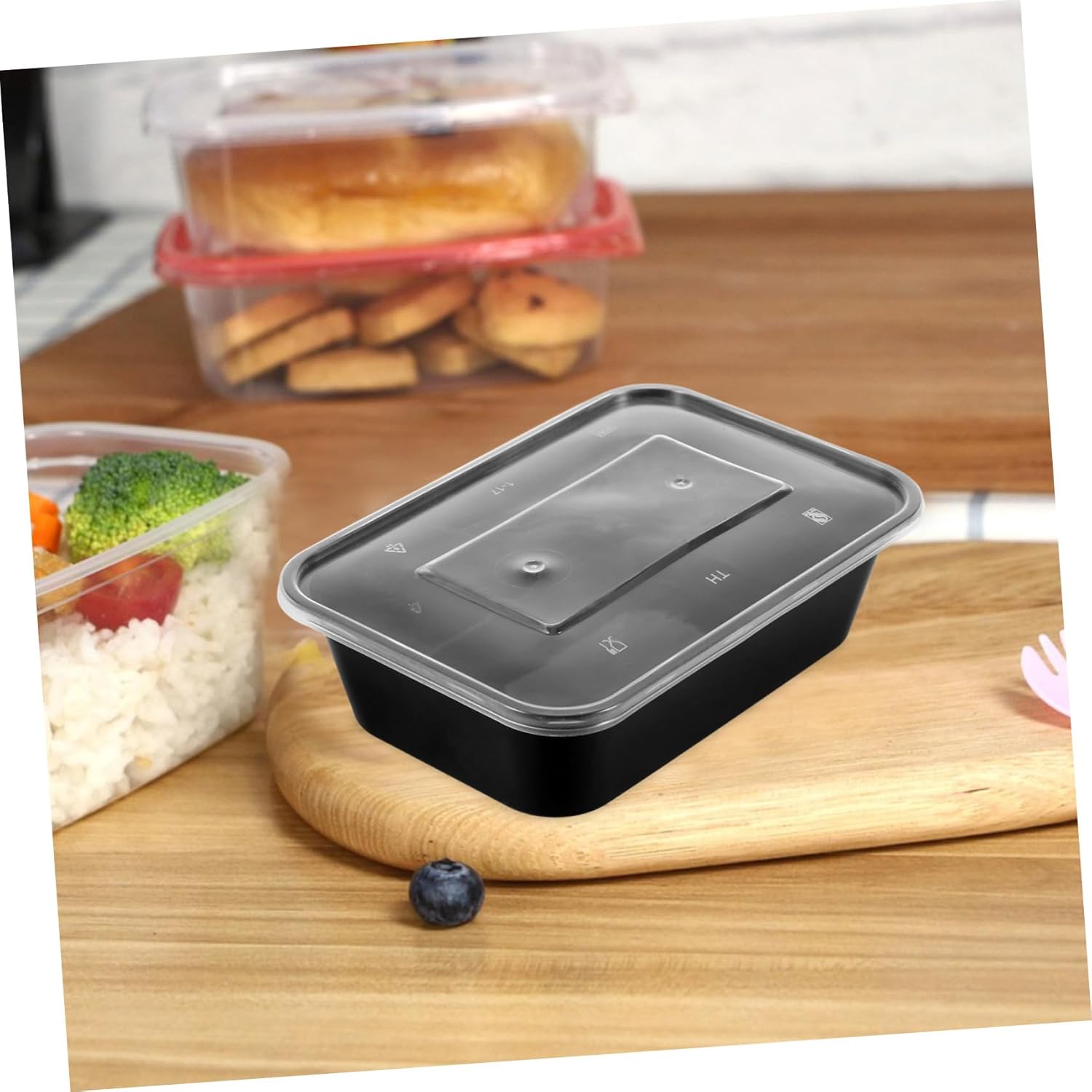 Containers 50 Pcs Reusable Food Storage Boxes Overnight Oats Containers Lunch Boxes with Compartments