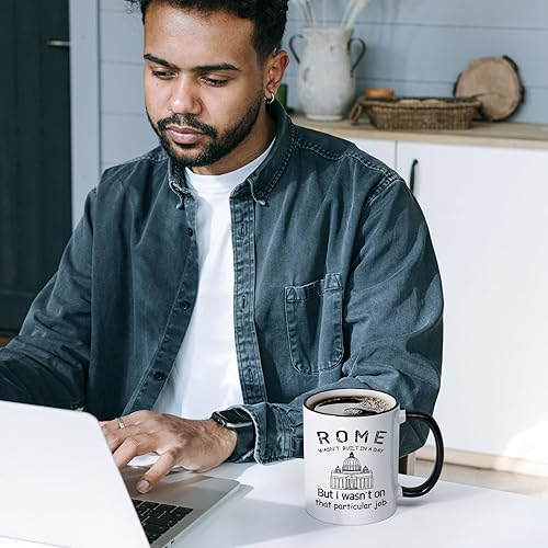 Miniatura 2 de Maustic Rome Wasn't Built in a Day - Divertida taza de café, regalos para trabajadores de la construcción, regalos para ingeniero de proyectos,