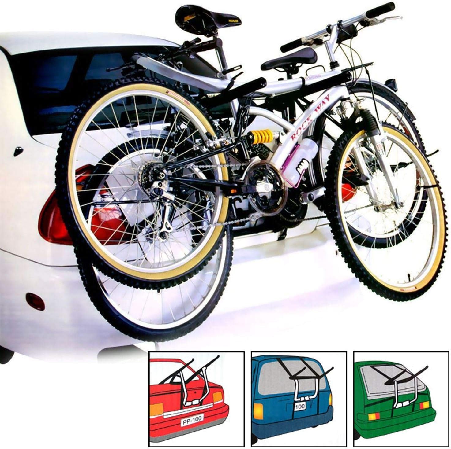 Greenfields Universal 3 or 2 Bike Carrier Bicycle Rack Towbar Car Rear