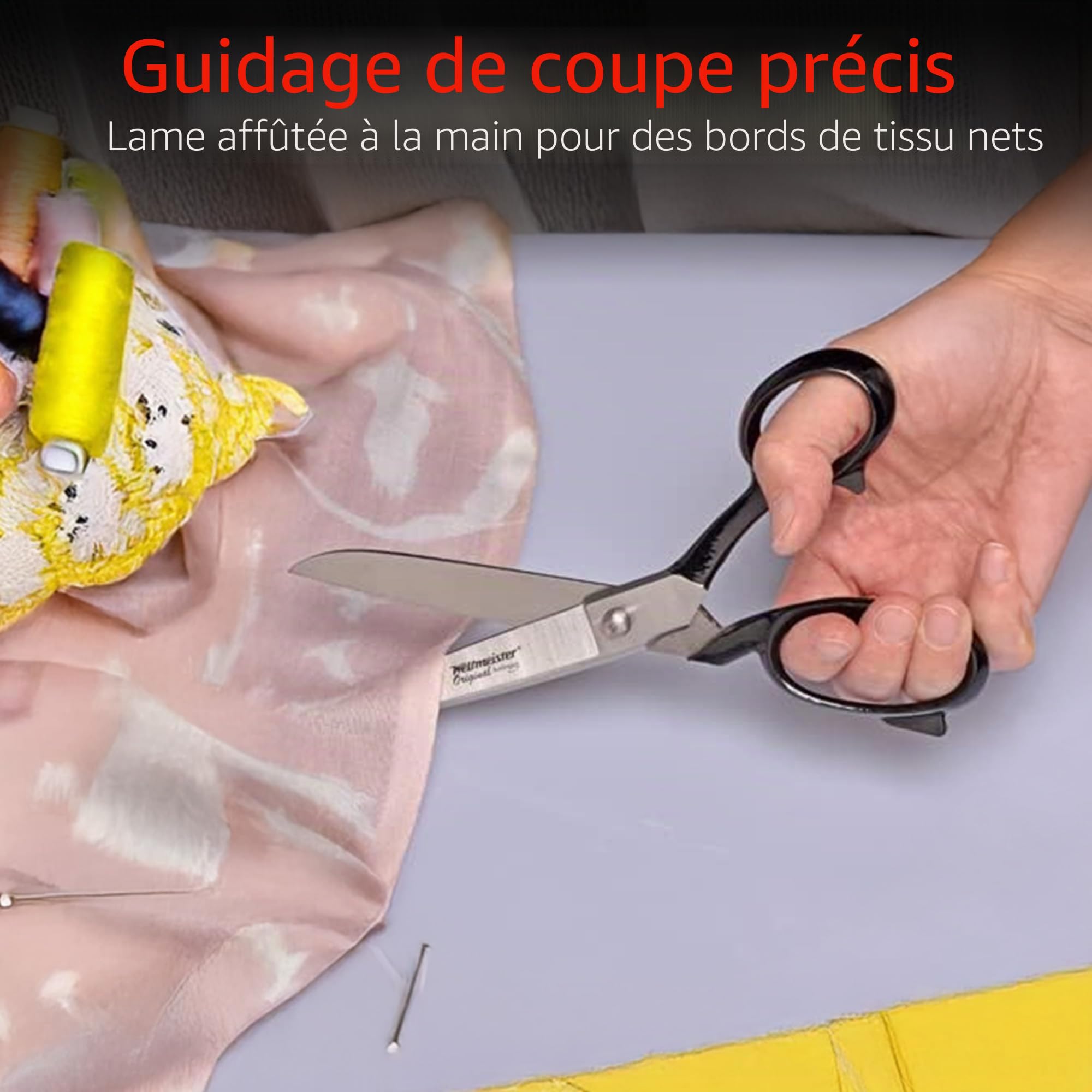 Solingen Ciseaux de couture professionnels en acier inoxydable 30,5 cm - Particulièrement adaptés pour couper avec précision les tissus - Ciseaux textiles pour tissus, jeans et cuir