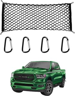 for Dodge Ram 1500 Envelope Style Truck Bed Cargo Net - Fits 2013-2024 2025 2026 Ram 1500 Accessories Cargo Net for Pickup Truck Bed - Heavy Duty Carabiners