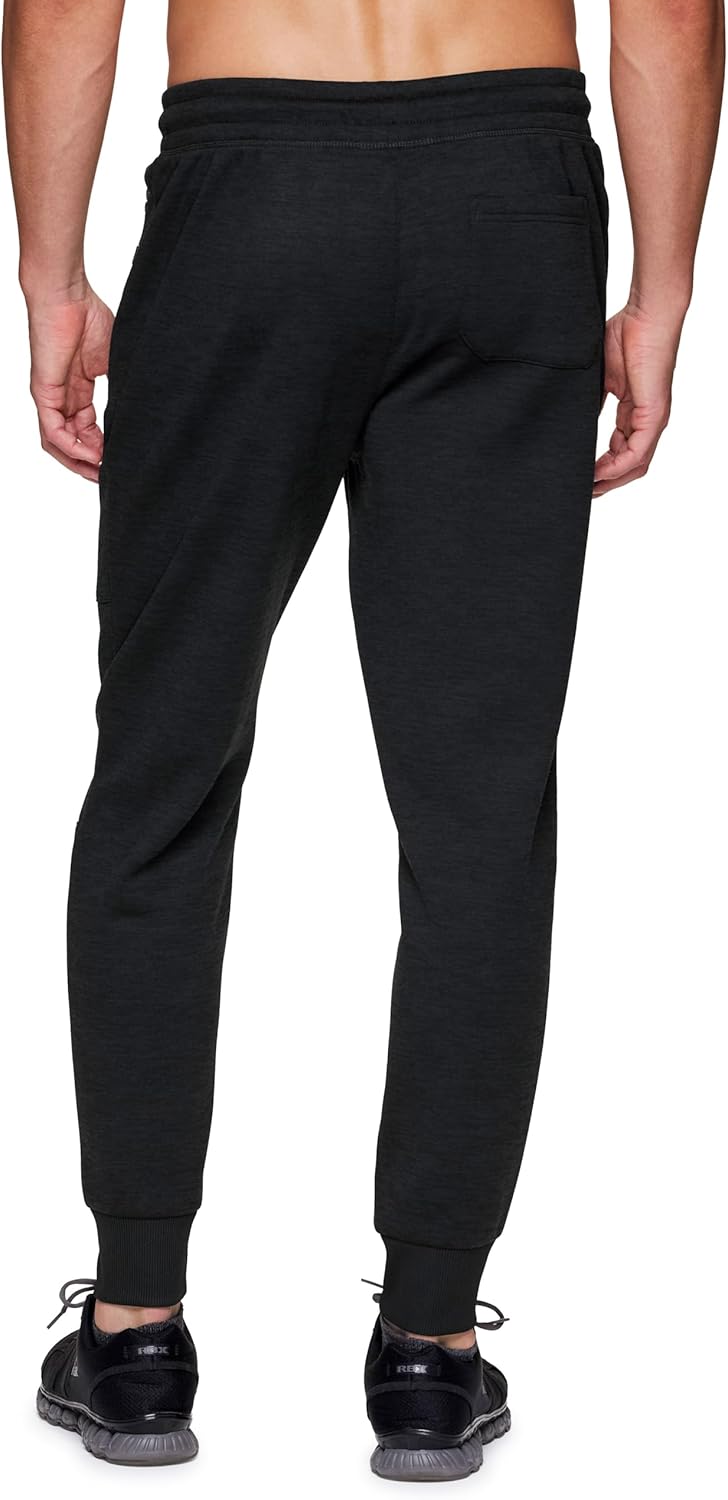 RBX Active Men's Performance Stretch Fleece Lined Jogger Sweatpants with Pockets - Image 3