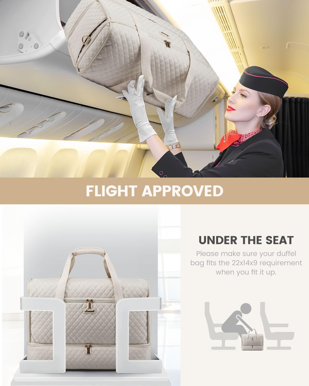 Bolsa de viaje grande, bolsas de fin de semana para mujeres con compartimento para zapatos, bolsa de hospital durante la noche para mujeres parto de trabajo, bolsa de transporte para 6