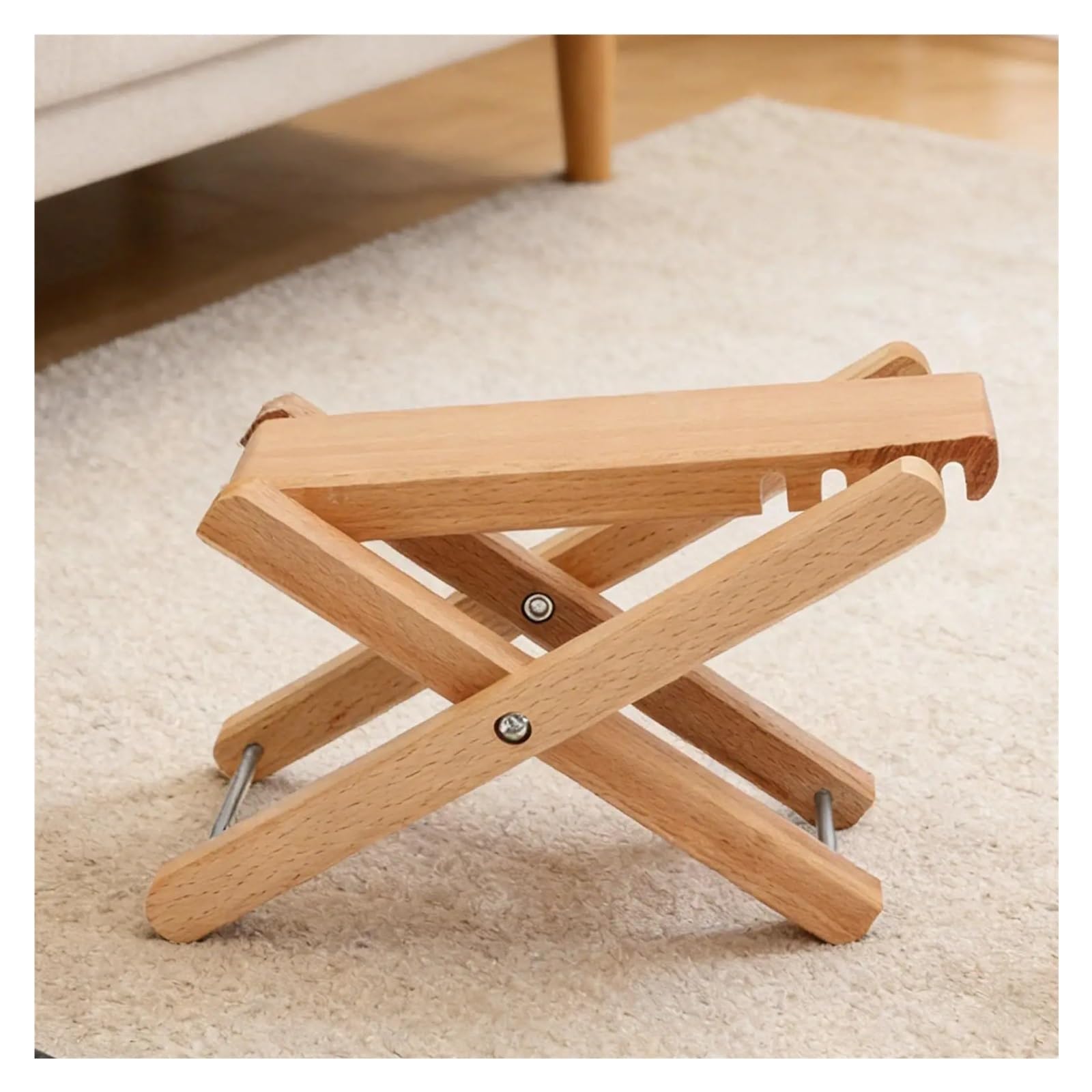 Verstellbarer Gitarren-Fußhocker Aus Holz – Ergonomische Beinstütze