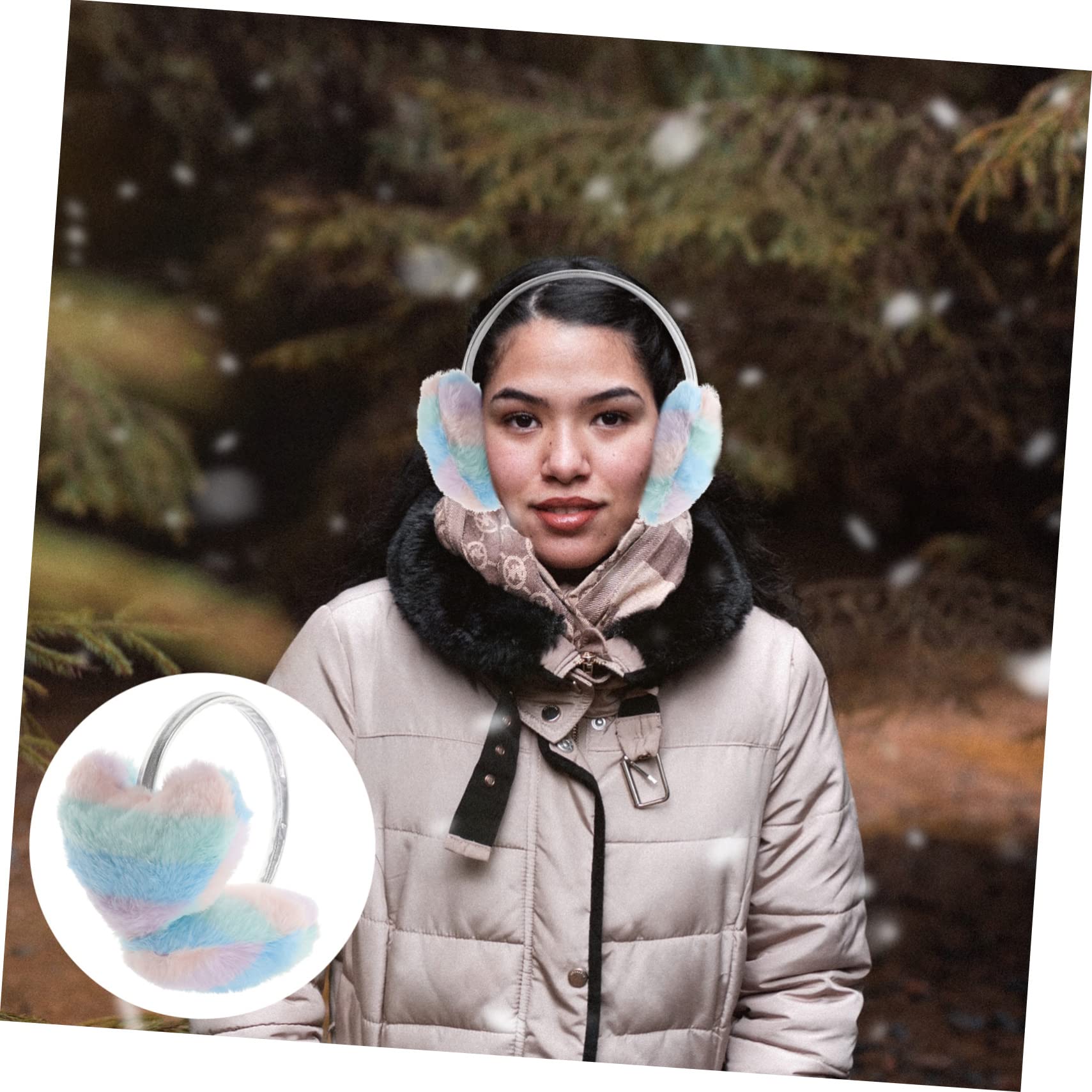 GALPADA 5piezas Orejeras De Invierno De Piel De Oso Para Mujeres Calentadores De Oídos De Diseño Corazón Protector Térmico y Resistente Al Frío Para Actividades Al Aire y Uso Diario