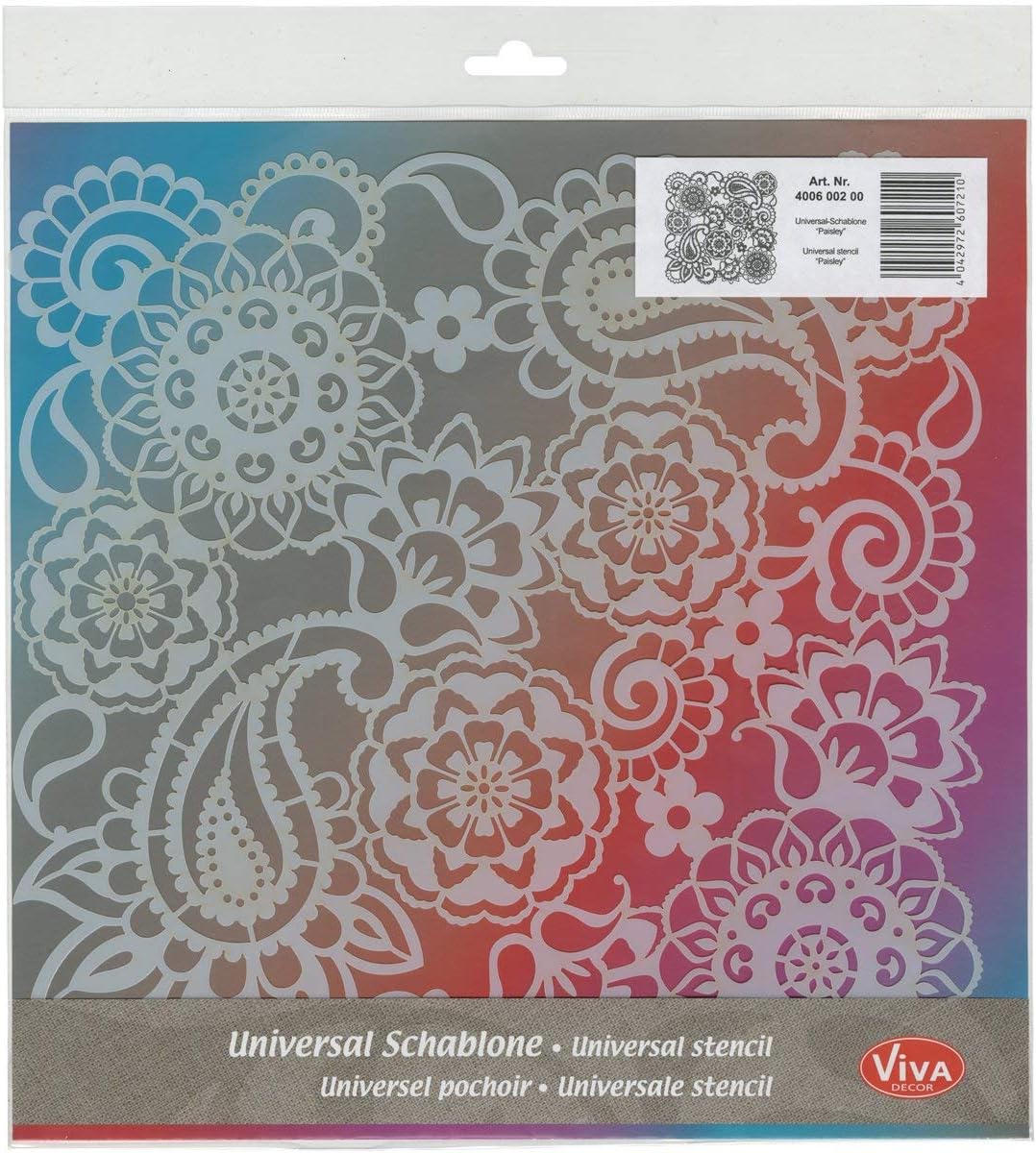 Viva Décor 400600200 Paisley Background Stencil
