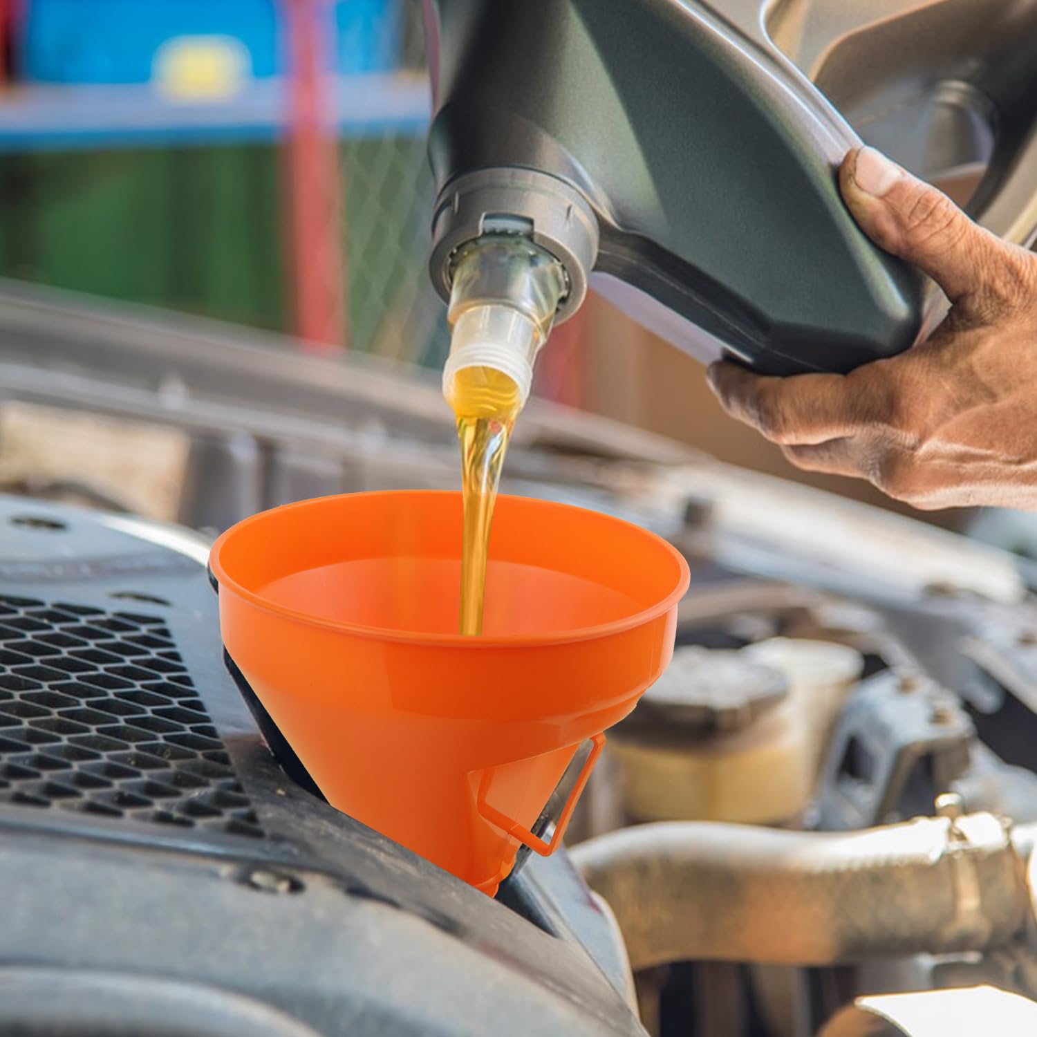 3-delige vultrechterset, rechthoekige flexibele kunststof trechterset, universele trechter voor auto, benzine, brandstof trechter met afneembare uitloop en lange trechters (rood/oranje/zwart, 4 stuks 3-delige vultrechterset, rechthoekige flexibele kunststof trechterset, universele trechter voor auto, benzine, brandstof trechter met afneembare uitloop en lange trechters (rood/oranje/zwart, 4 stuks
