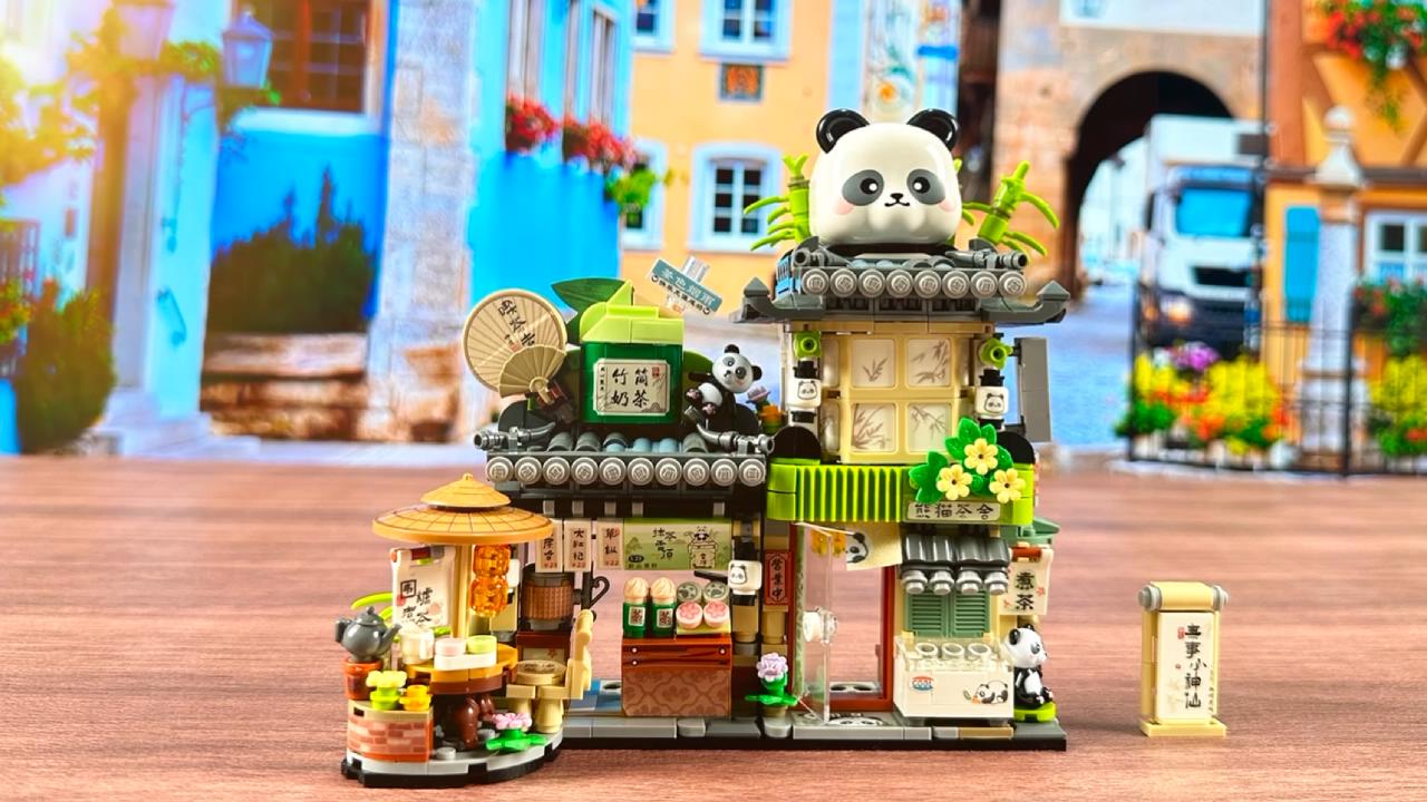 Amazon.com: MindBox City Tea House Building Blocks Set, Openable