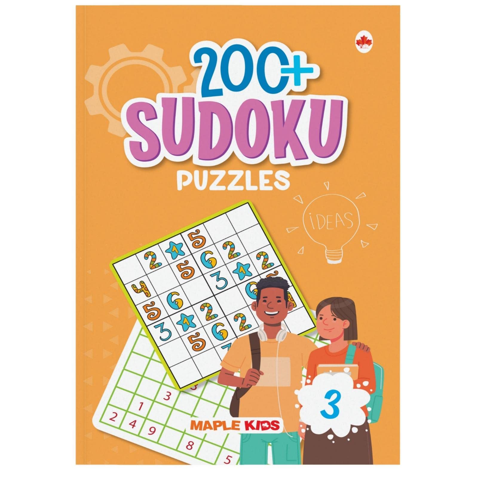 Sudoku Puzzles - Book 3 - Brain Activity Book - 200+ Activities - Brain Booster Games - Puzzle Activity Book for Children - Age 4+ - Brain Teaser Exercises