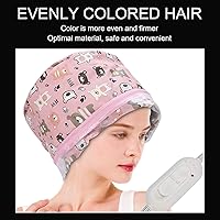Vista 3 de Calor para acondicionamiento profundo, sombrero extraíble para el cuidado del cabello, calefacción ajustable para el cuidado del cabello