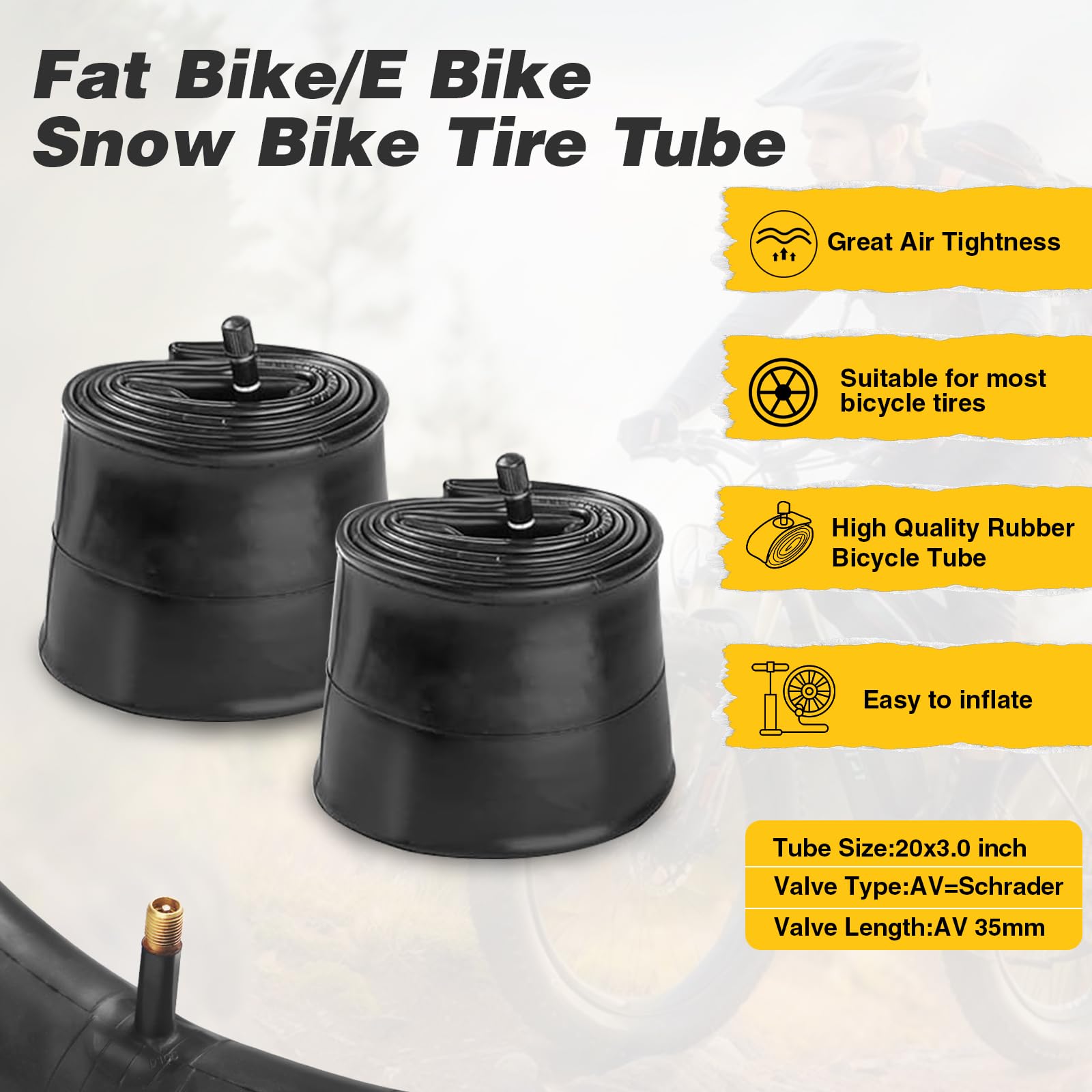 Pneumatico per Fat Bike 16/20x3.0 Pollici, Pneumatico Heavy Duty 16 x 3.0(76 – 305) / 20 x 3.0(76 – 406) per E-Bike/MTB/Fat Bike/Bici Pieghevole