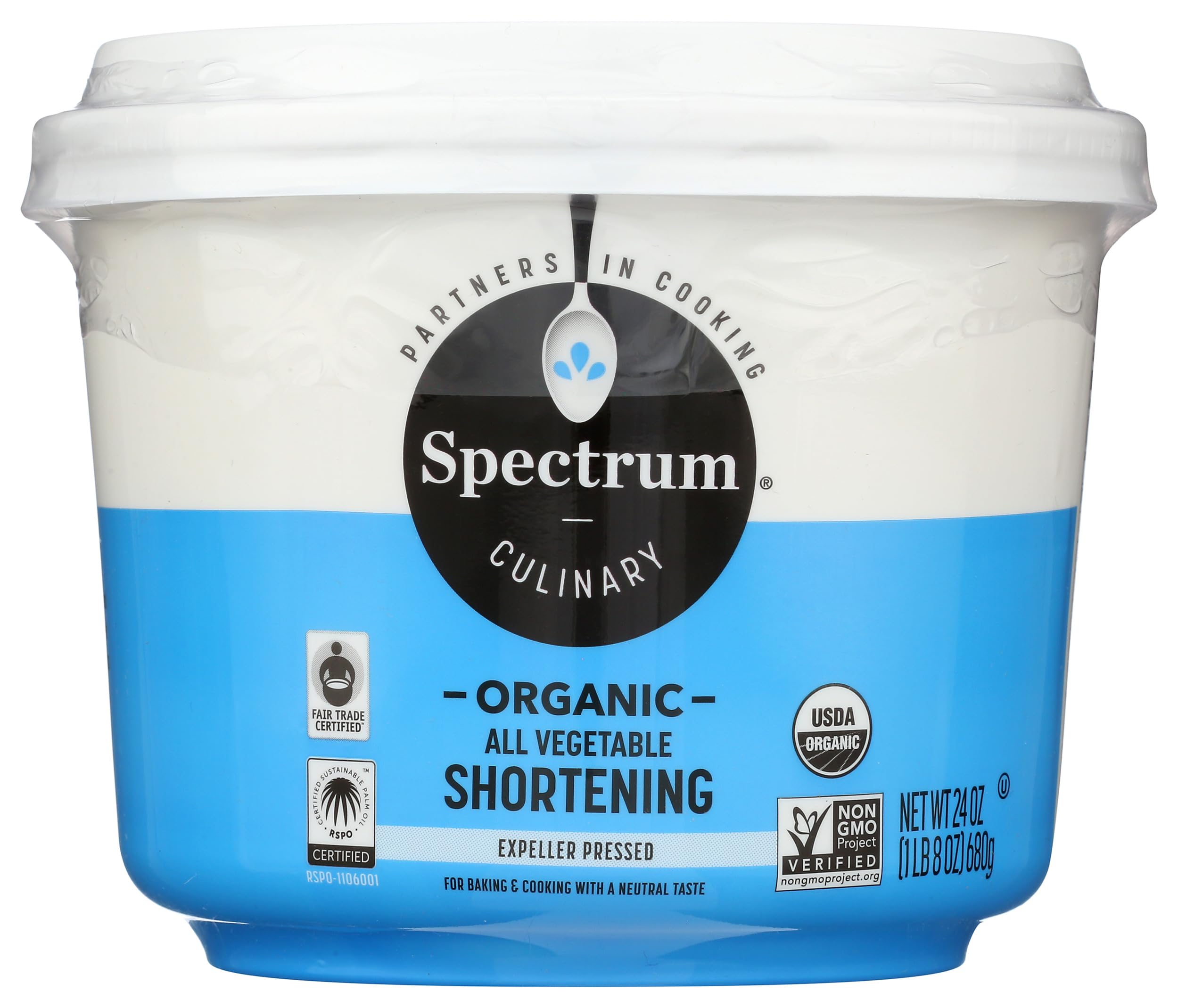 Spectrum Naturals, Shortening Vegetable Organic Gluten-Free, 24 oz