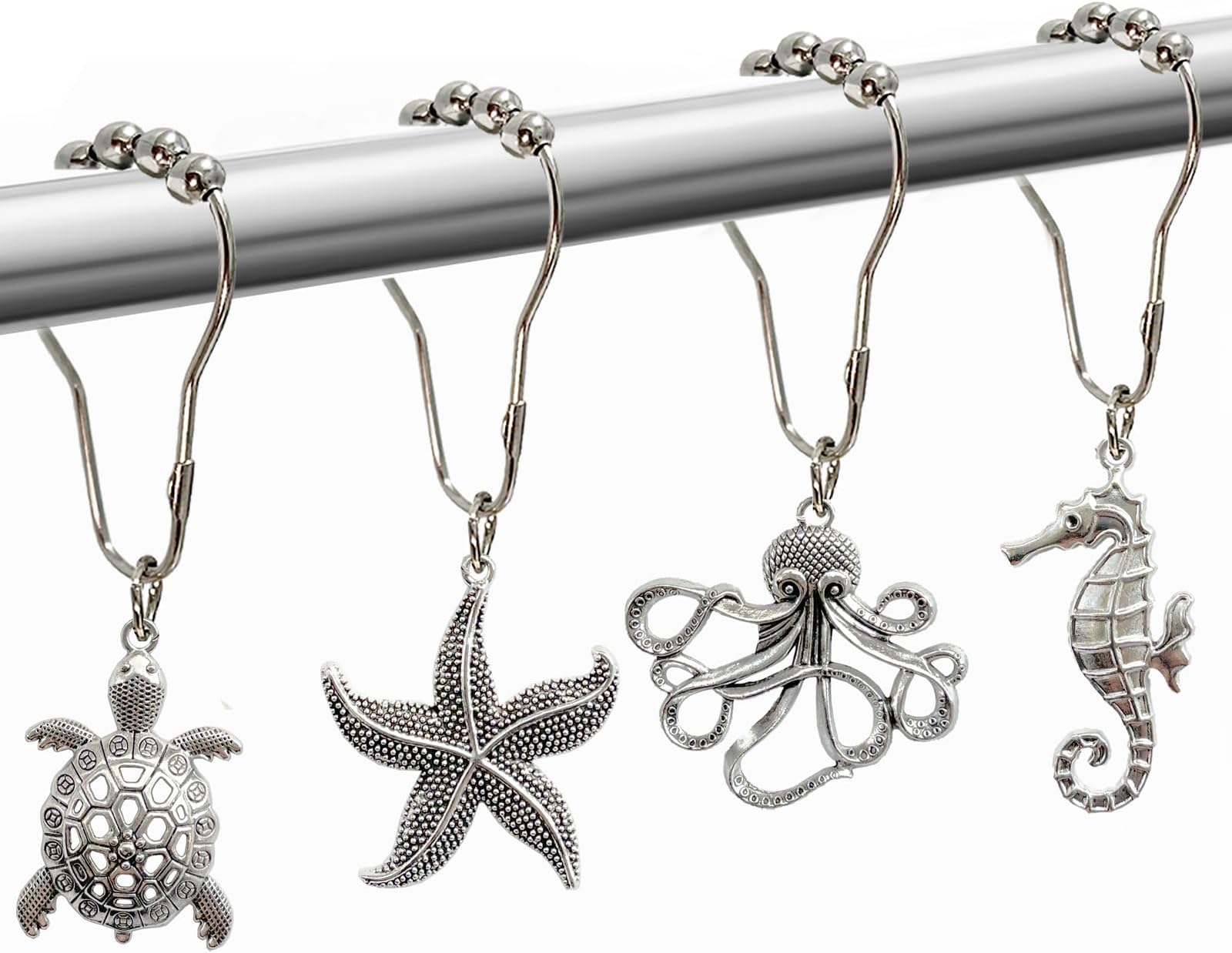 Beach Shower Curtain Hooks, Beach Bathroom Decor Starfish