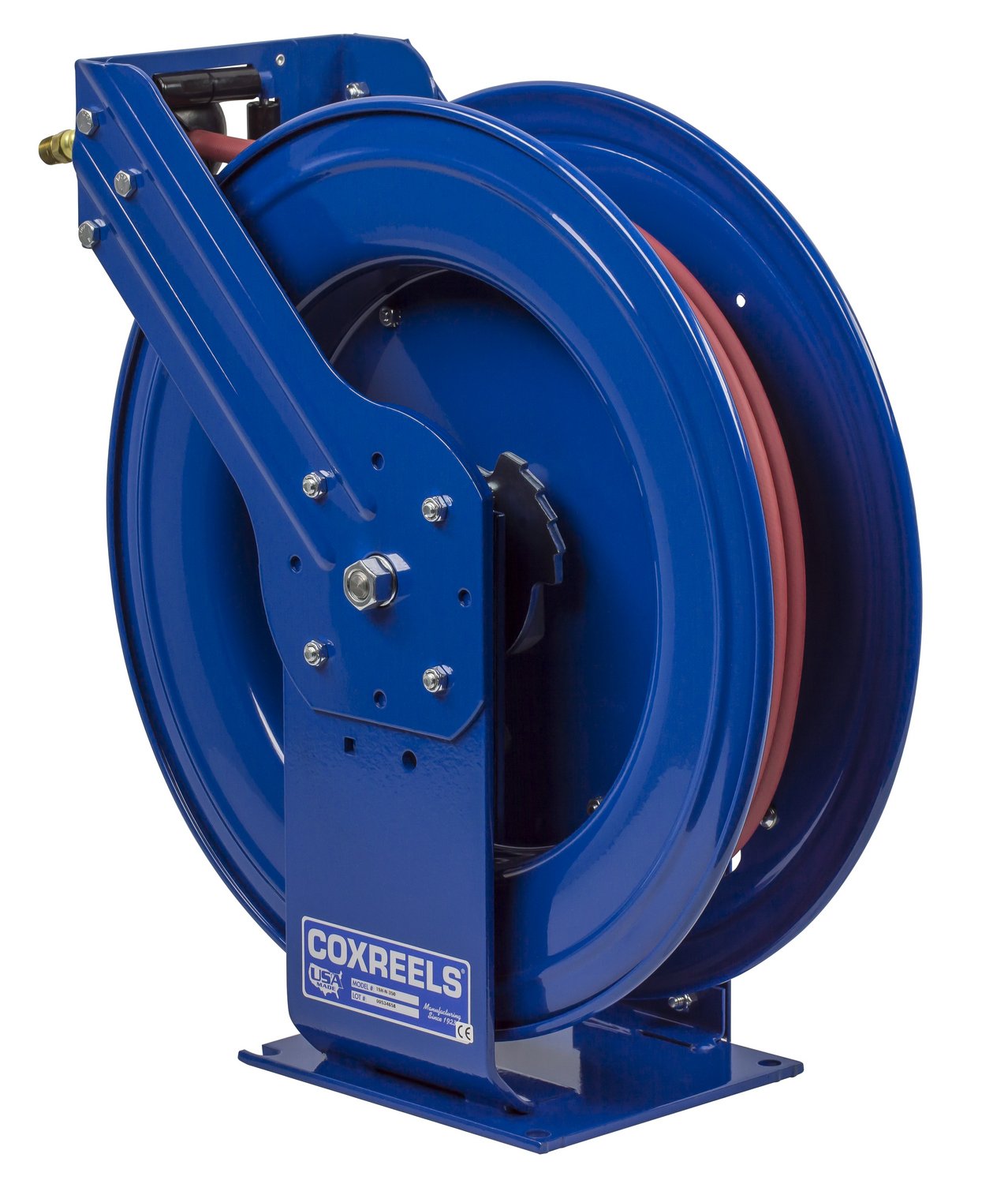 Coxreels TSH-N-3100 Retractable Air, Water or Oil Hose Reel, T-Fuel Series 3/8”x100’, 300PSI-Easy-Maintenance with Brass Swivel & Multi-Position Mount Arm-Heavy-Duty Steel Construction, Made in USA: Air Tool Hose Reels: Tools & Home Improvement