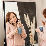 NeuType 65"x22" Pleine longueur Miroir étage debout mur-monté Rectangle noir