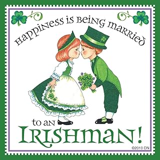 Essence of Europe Gifts E.H.G Happiness Is Being Married to An Irishman Decorative Wall Tile Irishman Gift Idea