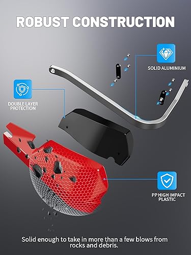 Vista 6 de JFG RACING Protectores de mano universales para motocicleta de 7/8 pulgadas, 0.866 in y 1 1/8 pulgadas, 1.102 in, para motos de nieve, motocross, MX