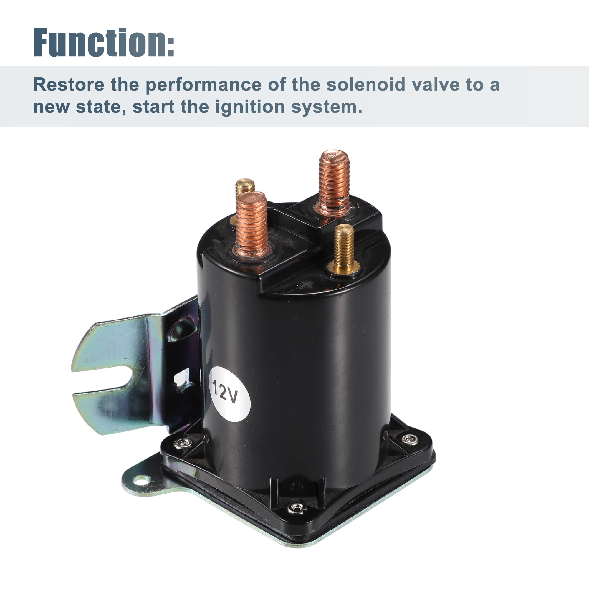 QUARKZMAN Interruptor de Solenoide de Arranque 12V 200A 4 Terminales de Solenoide de Metal