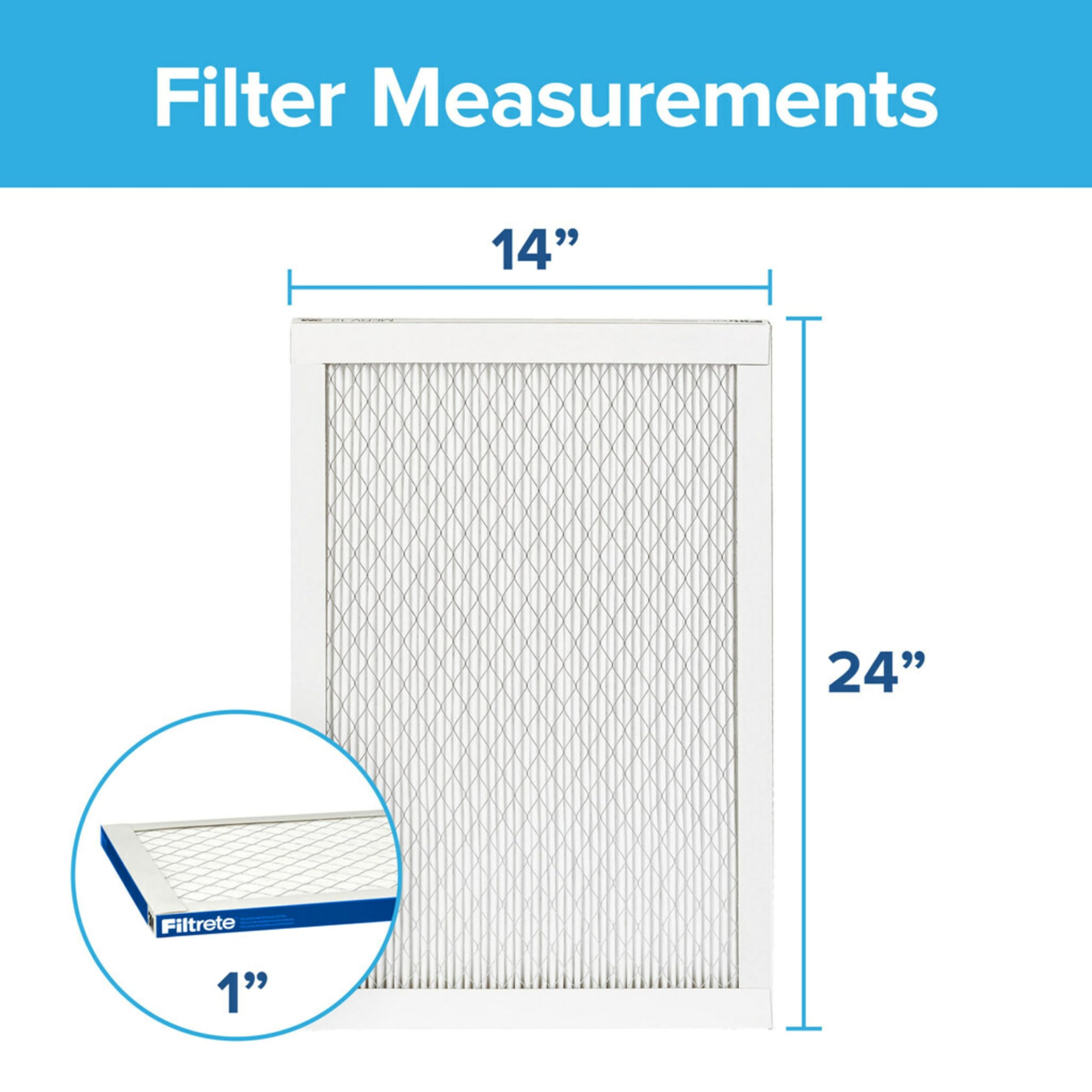 Filtrete Ea23-2pk-6e Filtr powietrza Redukcja sektora sektora, 14 x 24 x 1,2-pak