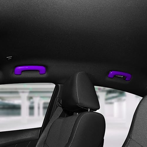 Miniatura 6 de Voodonala Para cargador de techo con mango superior para manija de agarre de techo para Dodge Charger 2015-2024, accesorios interiores ABS morado, 4