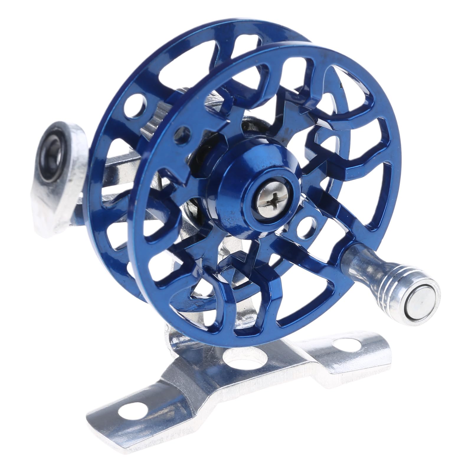 Maxtonser Fishing Reel Aluminum Alloy 50g 53mm Upgraded Base Handheld for Trout Ice Fishing Tackle