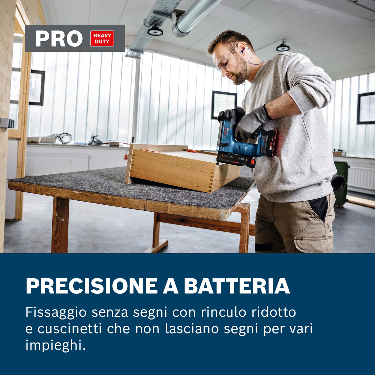 Bosch Professional 18V System Chiodatrice per legno a batteria GNH 18V-35 (rinculo ridotto, motore brushless, incl. gancio per cintura, L-BOXX 136)