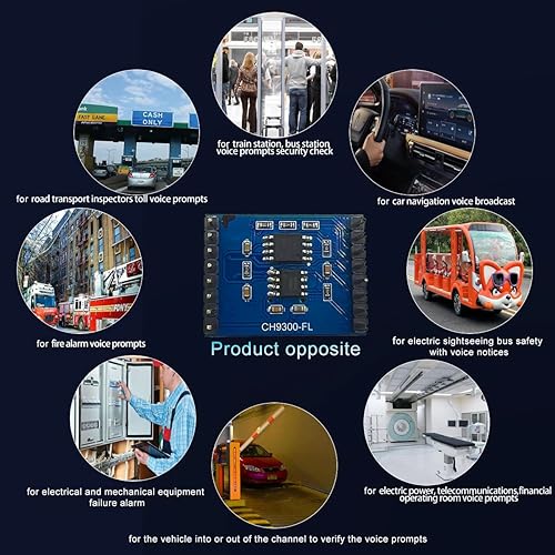 Miniatura 3 de Módulo de reproducción de voz, tablero de sonido de 52.5 ft, reproductor de música MP3 con altavoz, DC3.6-5.2V, descargable por USB, 10 IO