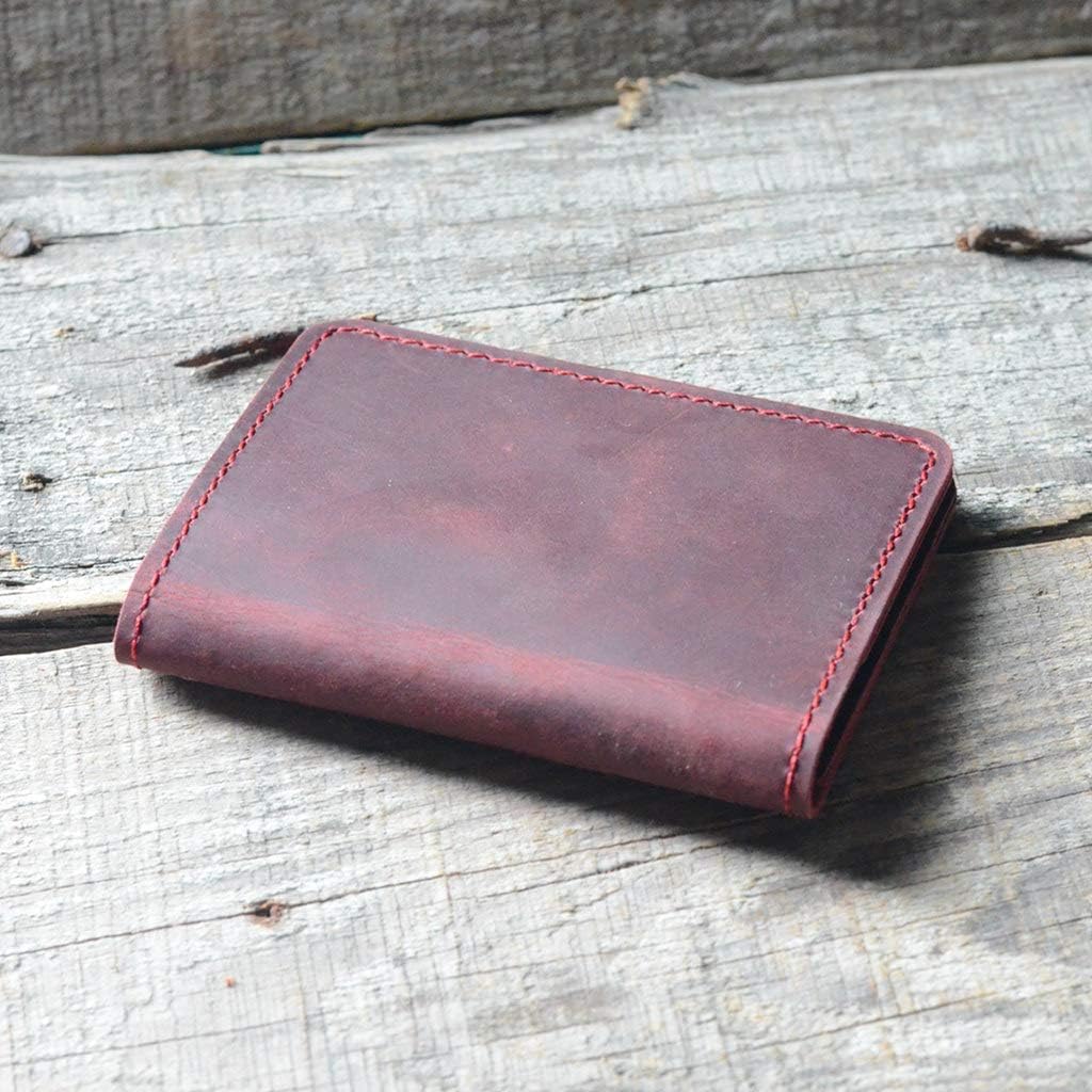 Engraving Personalized Men's Minimalist Leather Wallet rd Holder Distressed Wallets for Gifts