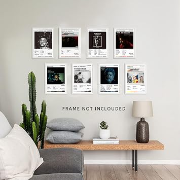 The Weeknd Album Cover Posters (10 Pcs 8x12 inch) Paper Prints Unframed Poster, Wall Art for Room Decor Aesthetic Bedroom