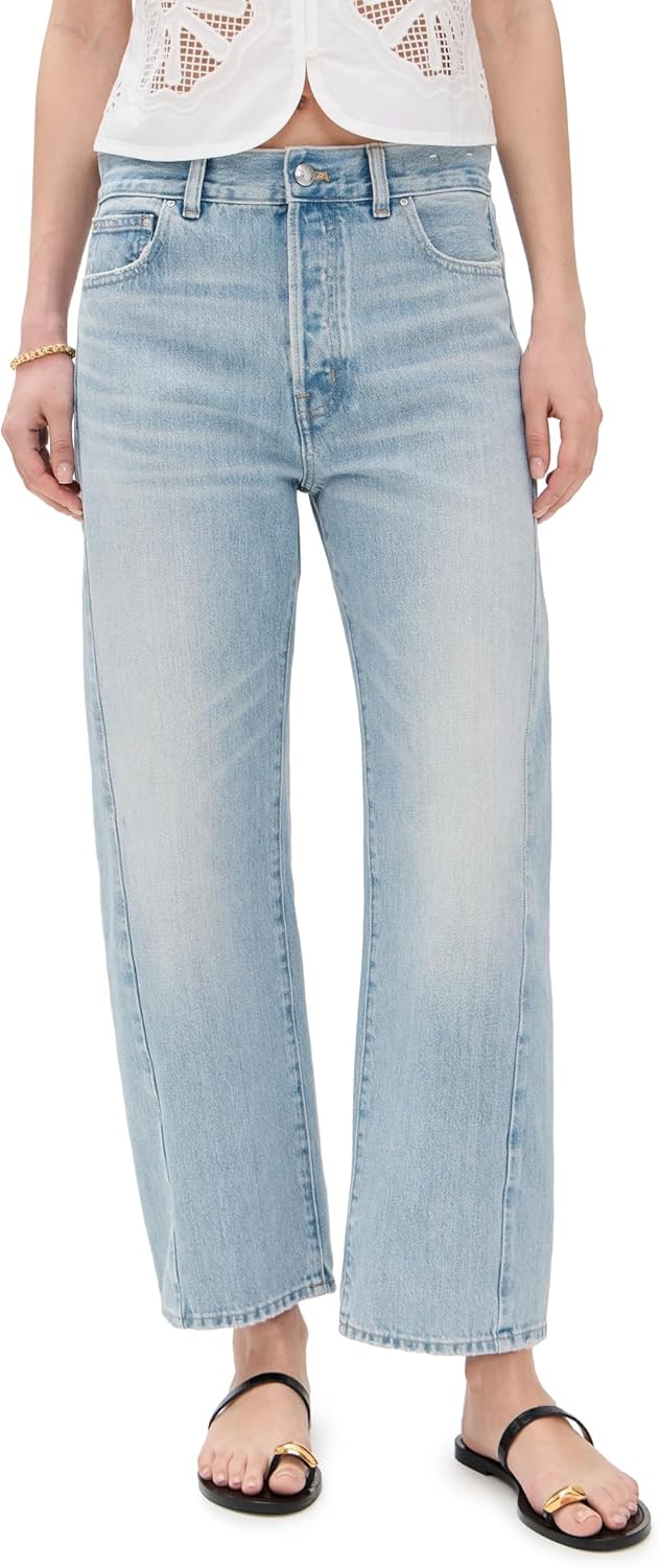 Madewell Women's Pieced Barrel-Leg Jeans in Redlands Wash