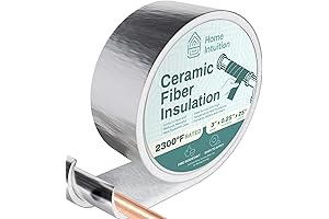 Home Intuition Ceramic Fiber Water Pipe Insulation Wrap Roll 3"×25' for Outdoor use