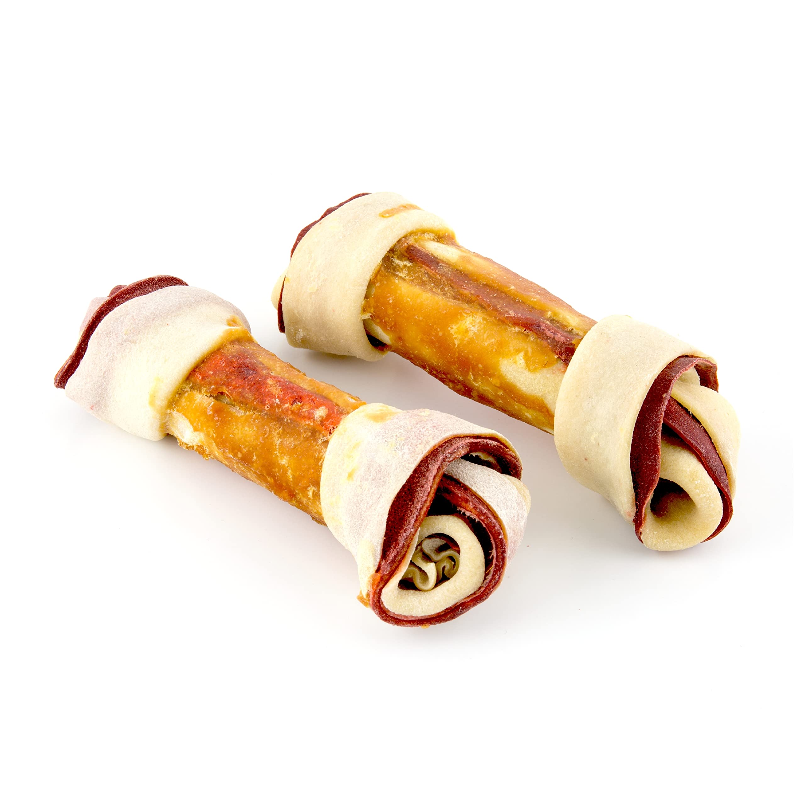 Good 'N' Fun Triple Flavor Chews, surowa skóra przysmaki dla psów, kość 15 cm