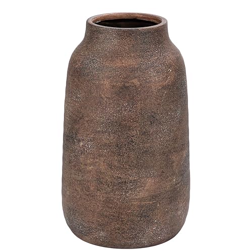Briful Tall Rustic Ceramic Vase 9.6” – Vintage Distressed Pottery