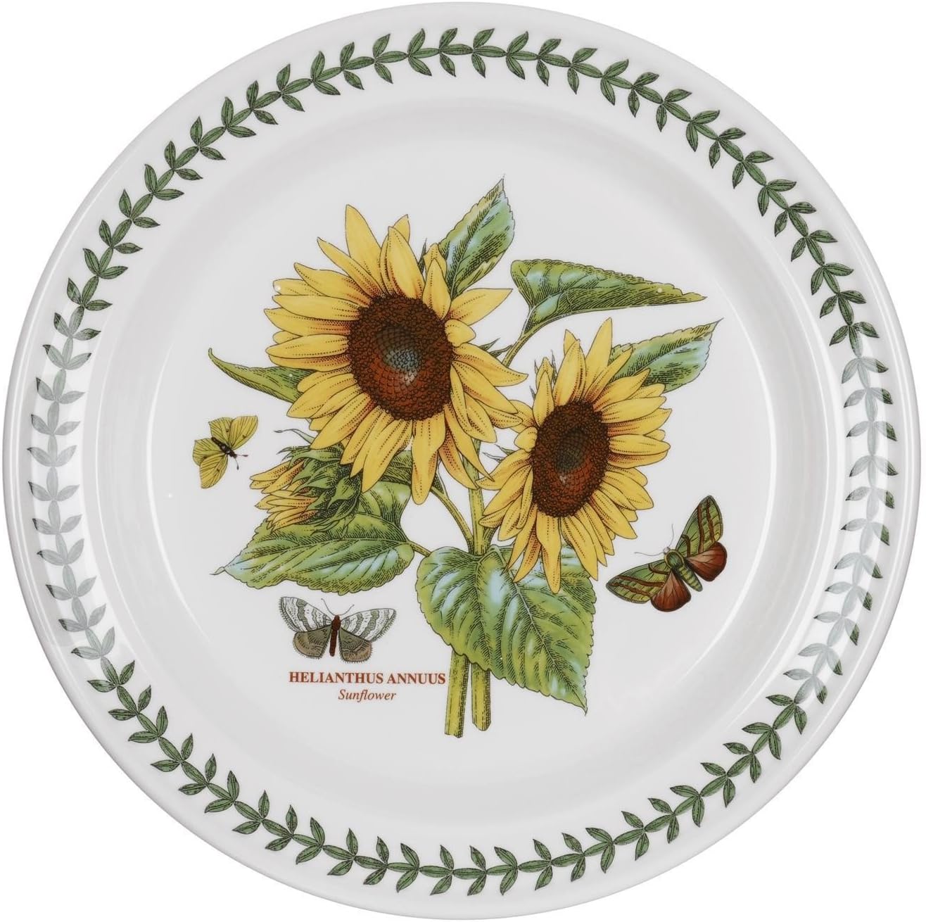 Portmeirion Botanic Garden Sunflower Dinner Plate | 10 Inch | Round Porcelain Salad, Pasta, and Steak Dinner Plate | Dinnerware Plates | Dishwasher and Microwave Safe | Made in England