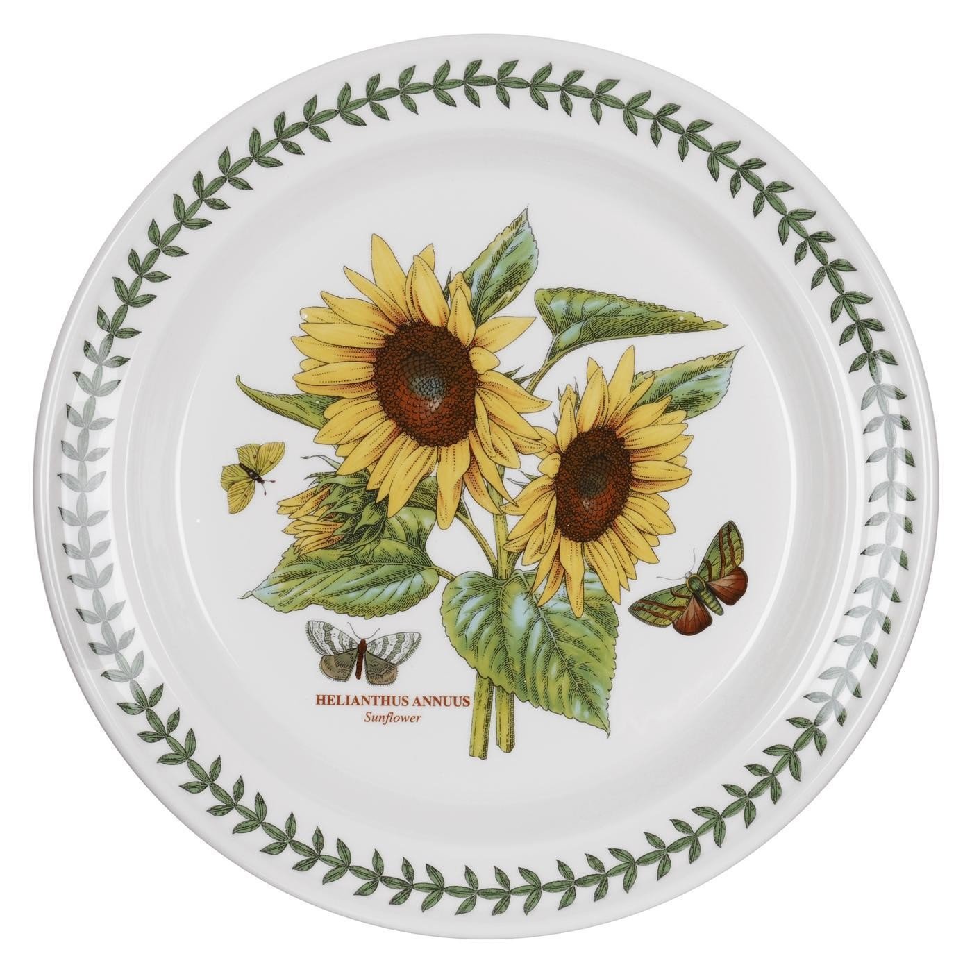 Portmeirion Botanic Garden Sunflower Dinner Plate | 10 Inch | Round Porcelain Salad, Pasta, and Steak Dinner Plate | Dinnerware Plates | Dishwasher and Microwave Safe | Made in England