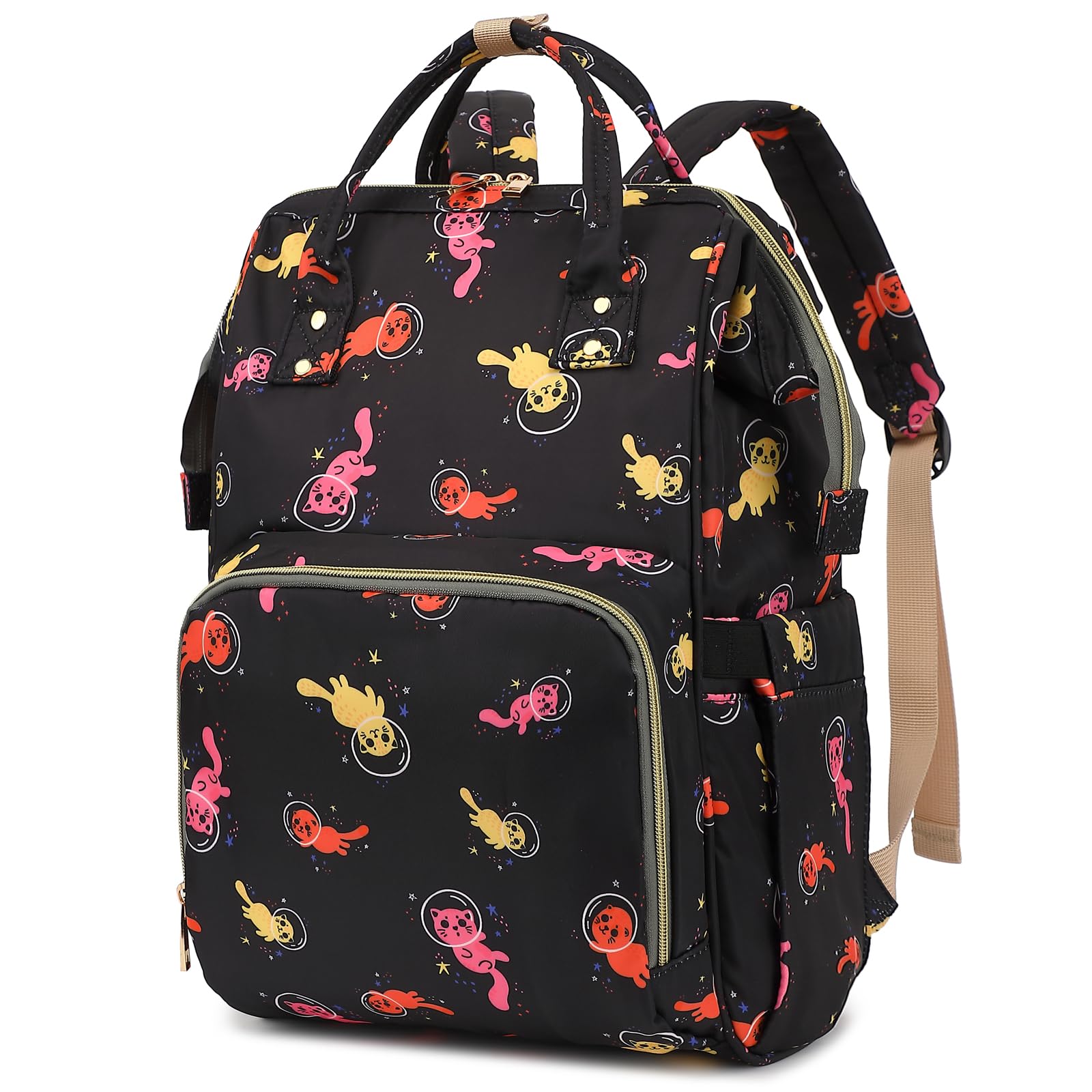 Yusudan Laptop Backpack for Women Men, 15.6 inch College School Backpack Bookbag for Work/School/Travel/Business (Cat)