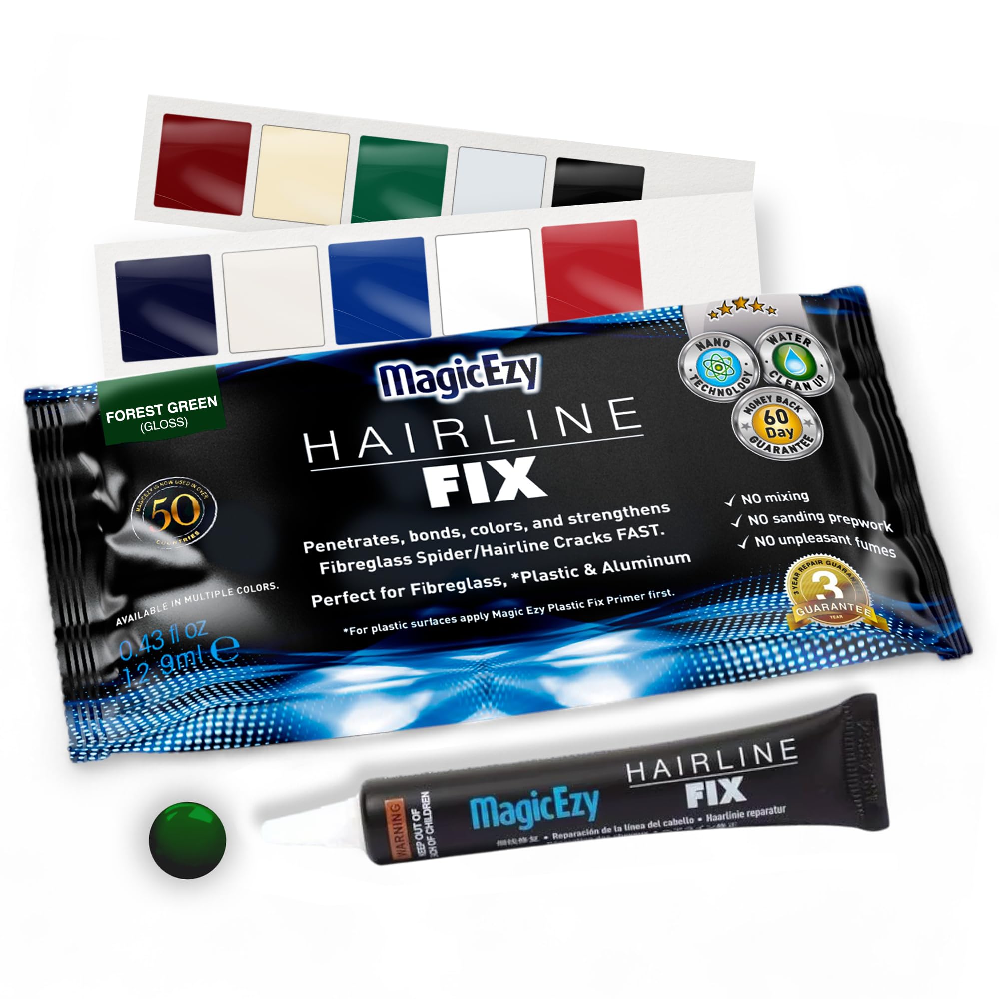 MagicEzy Hairline Fix 200205 Colored Sealant Forest Green