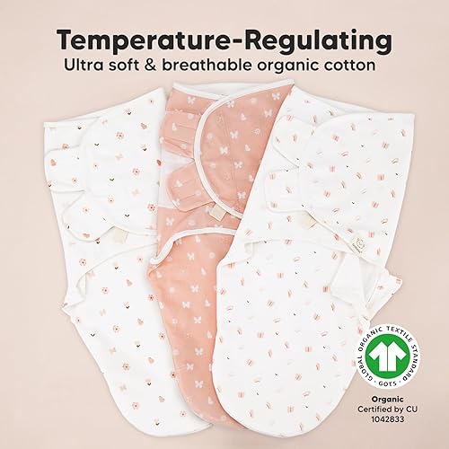 Miniatura 5 de Sacos de dormir para bebé con cremallera, paquete de 3 pañales para recién nacidos de 0 a 3 meses, saco de dormir suave y duradero para recién