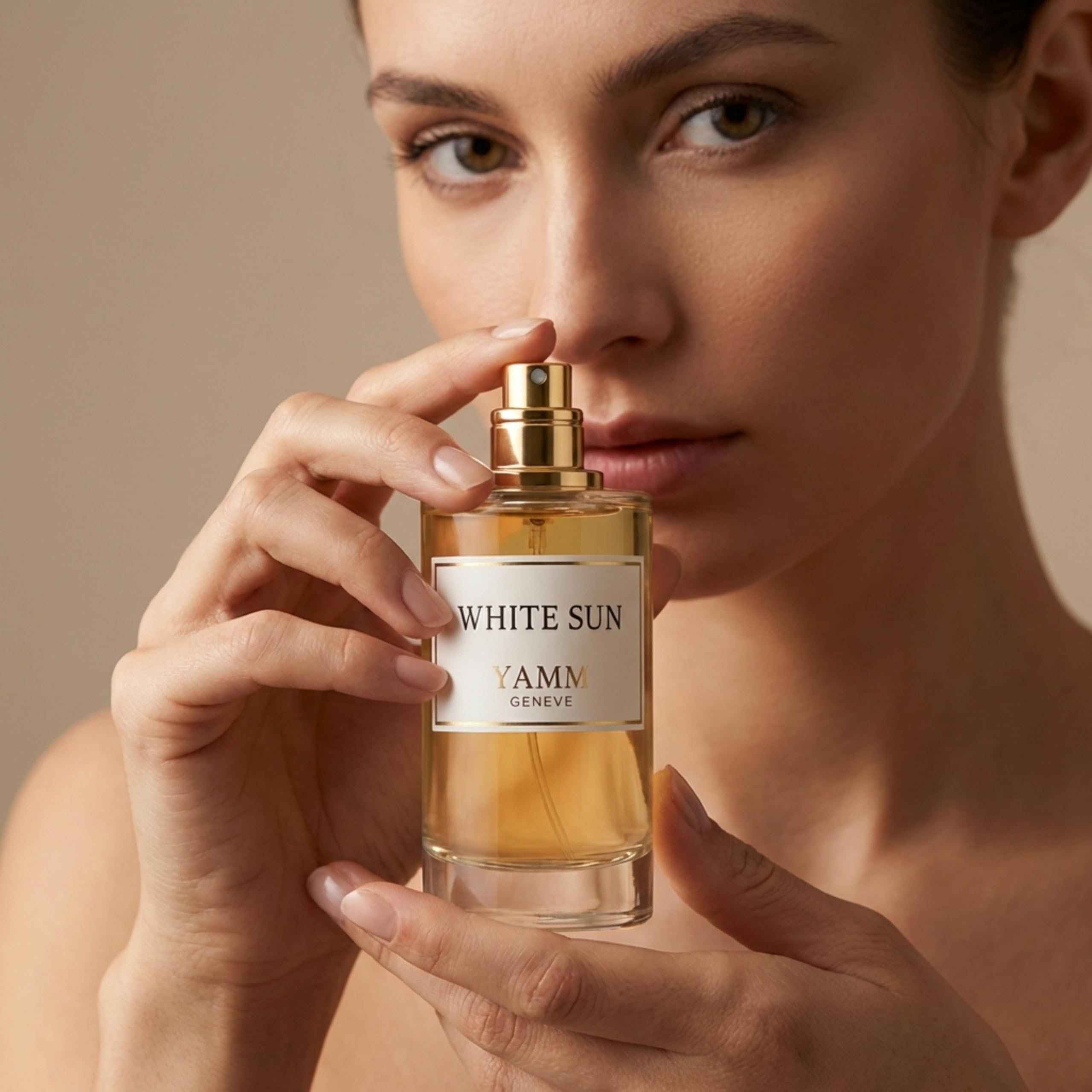 White Sun – Extrait de Parfum Mixte – Pistache & Coco – 50 ml | Accord floral solaire riche et crémeux, à la tenue durable, avec pistache, fleurs blanches, coco et ambre.