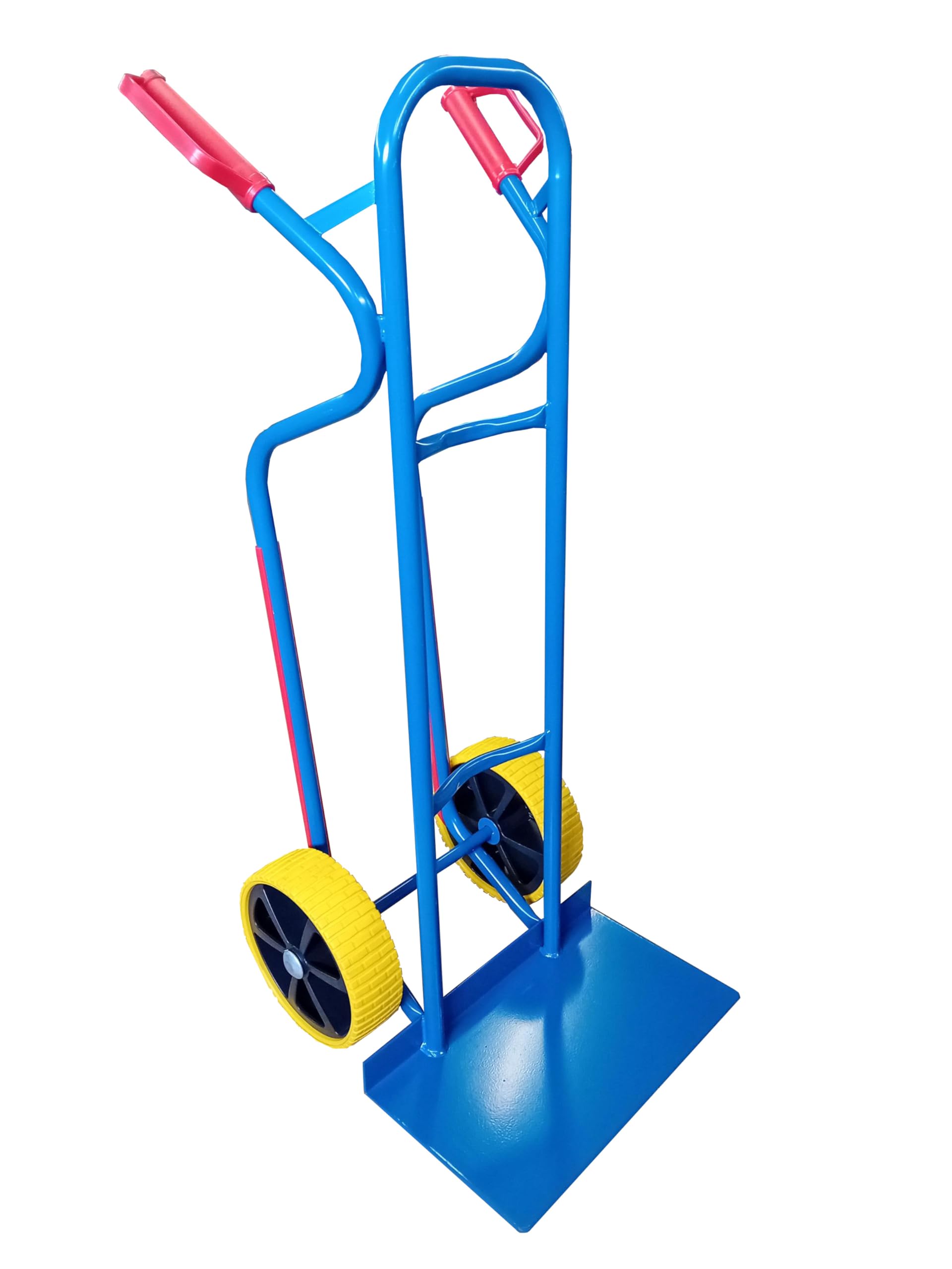 Carretilla con ruedas de poliuretano (resistente a pinchazos), tubo de acero con espuma de carga extra gruesa de 470 x 270 mm, soldadura cuádruple