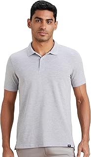 Amazon Brand - Symbol Men's Cotton Rich Solid Polo Tshirt | Collar Tshirts | Half Sleeves | Plain-Regular Fit (Available in Plus Size and Combo Pack of 2) Price in India