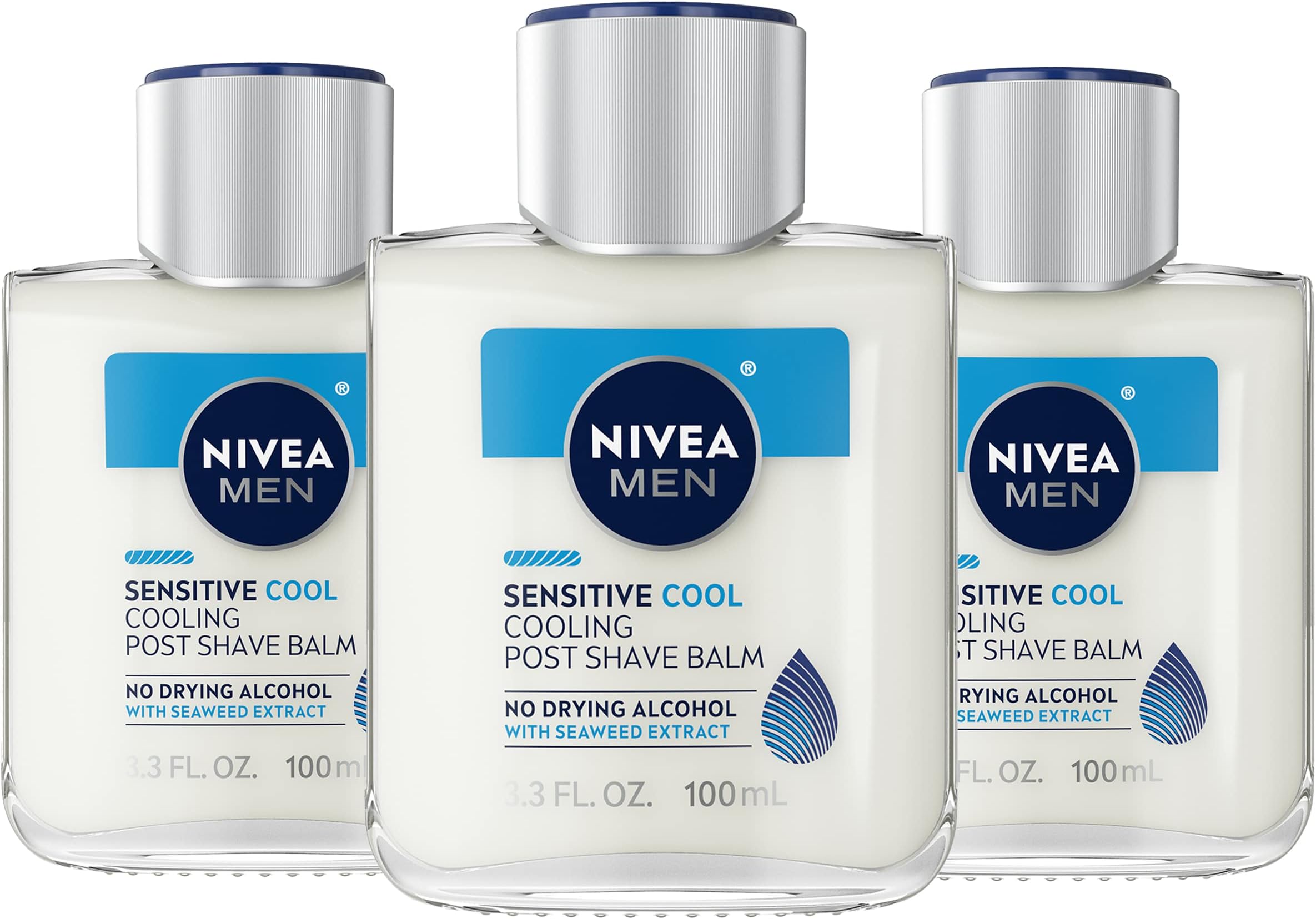 Nivea Men Sensitive Cool Cooling Post Shave Balm with Vitamin E, Chamomile and
