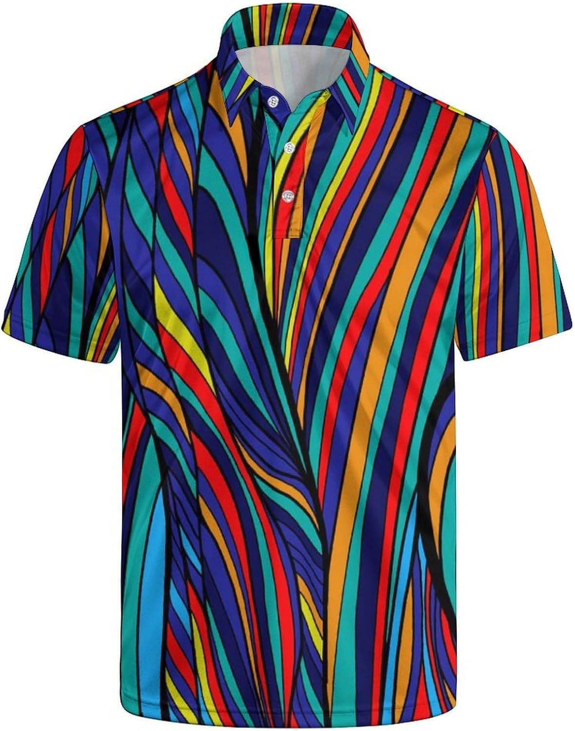 Men's Funny Polo Shirts Short Sleeve Golf Shirt for Men Quick-Dry Golf Polo Shirt Moisture Wicking Activewear Polos