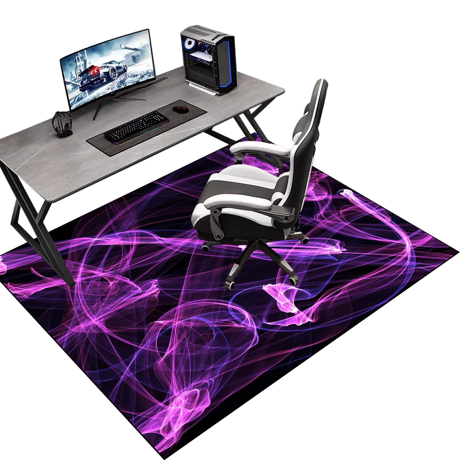 Computer Gaming Chair Mat | Office Chair Mat for Hard Floor | Desk Chair Mat | Floor Protector Mat | Carpet Protector Chair Mat for Office Home Hardwood Laminate Floor Rolling Chair 80 x 120 cm