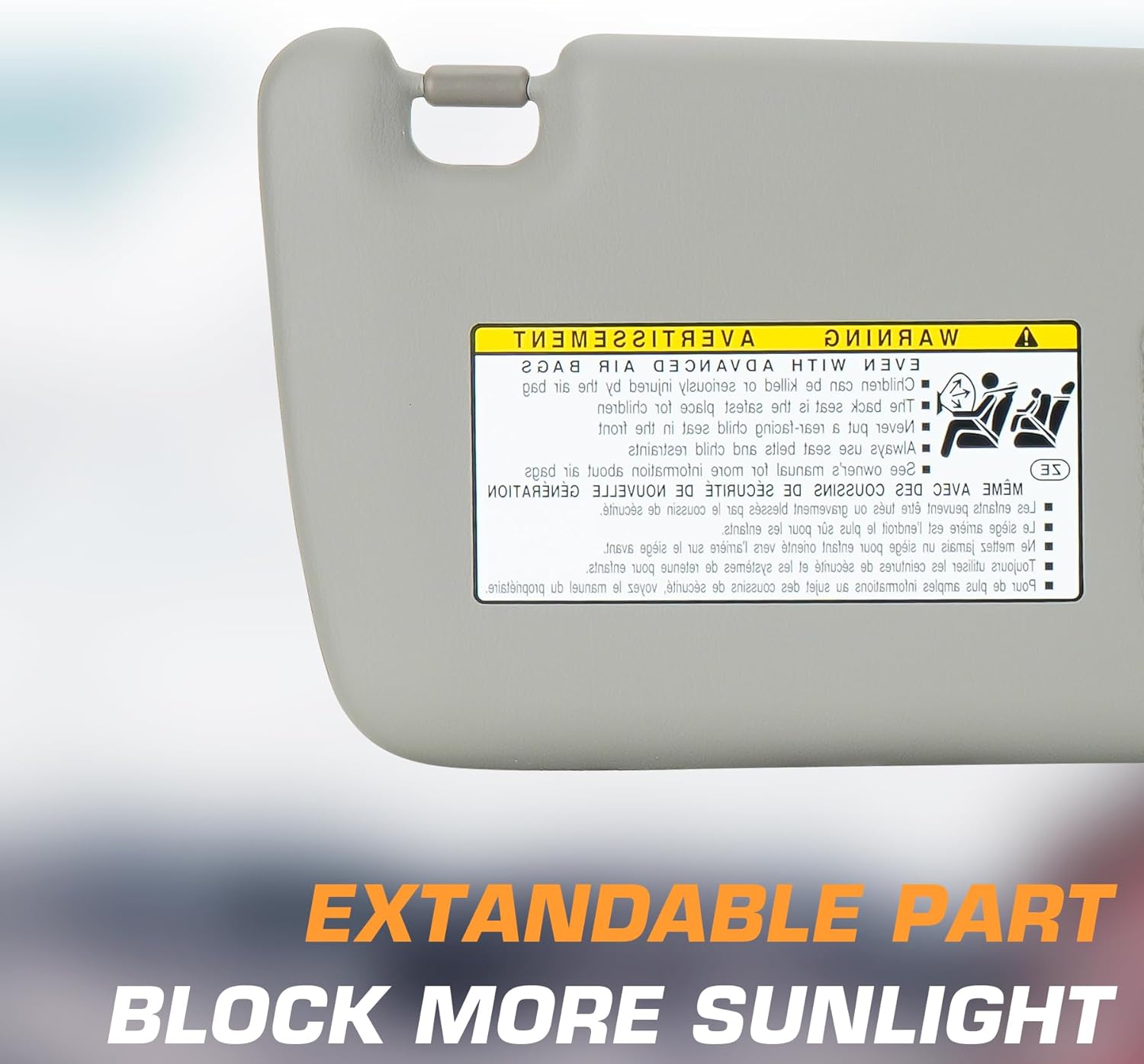 Left Driver Right Passenger Side Grey Sun Visor Fit for Toyota Highlander 2004 2005 2006 2007 Sunvisor Replacement 74320-48260-A0 7432048260A0 74320 48260 A0