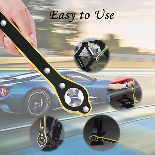 Miniatura 7 de Car Labor-Saving Jack Ratchet Wrench, Metal Shear Jack Wrench Reinforcement Design